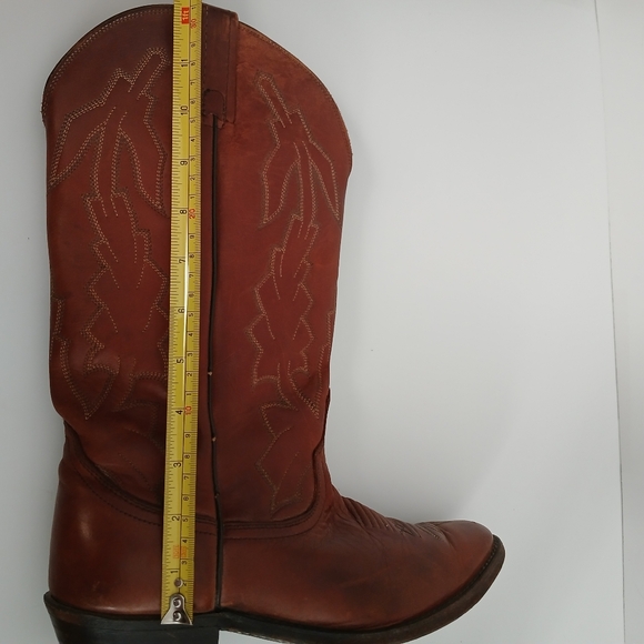 Dan Post Men\'s Marlboro Cowboy Western Leather Boots Size 9.5D Vintage main image 16
